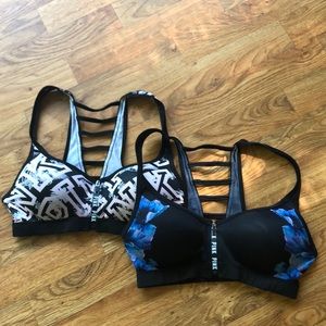 Pink Zipper Sports Bra (both bras)